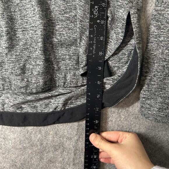 Athleta Uptempo Hoodie Sweatshirt Women’s Small Heathered Grey Thumb Holes - Picture 4 of 8